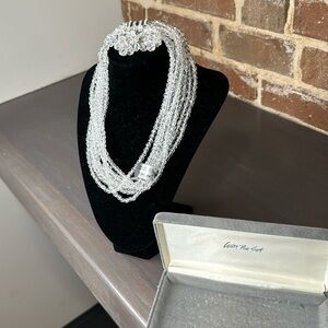 Never worn antique crystal necklace